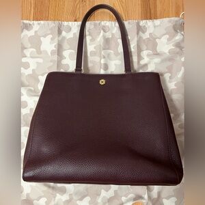 Dagne Dover Large Allyn Tote Oxblood Leather